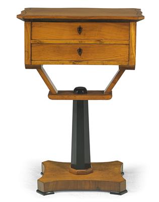 A sewing table in Biedermeier style, - Asiatics, Works of Art and furniture