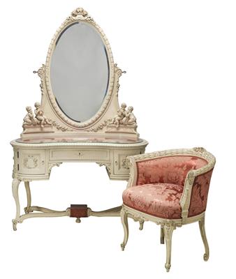 A Neo-Classical toilet table with an armchair, - Asiatics, Works of Art and furniture