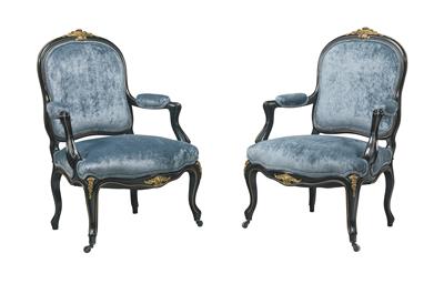 A pair of armchairs, - Asiatics, Works of Art and furniture