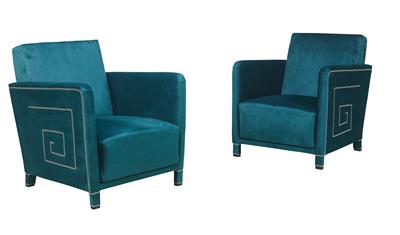 A pair of Art Deco armchairs, - Mobili
