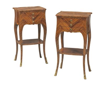 A pair of side tables, - Asiatics, Works of Art and furniture