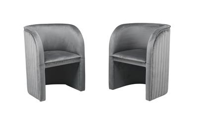 A pair of club armchairs, - Mobili