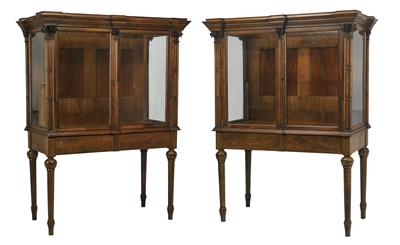 A pair of historicist display cases, - Asiatics, Works of Art and furniture