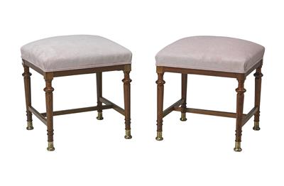 A pair of Neo-Classical stools, - Nábytek