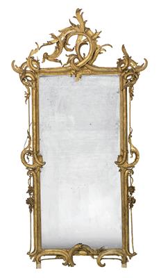 A Rococo salon mirror, - Nábytek