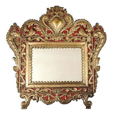 A Rococo wall mirror, - Nábytek