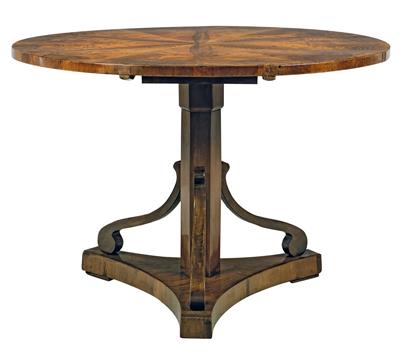 A round Biedermeier salon table, - Nábytek