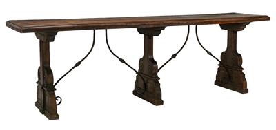 A narrow rectangular table of the refectory type, - Asiatics, Works of Art and furniture