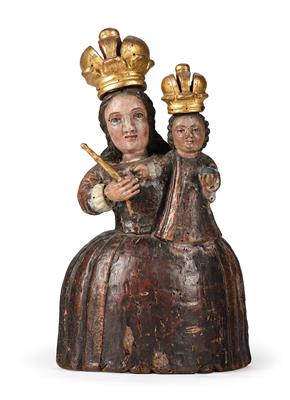 A folk-art Madonna and child, - Asiatics, Works of Art and furniture