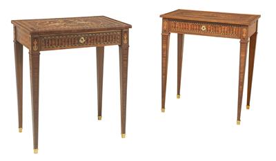 Two slightly different French salon tables, - Asiatics, Works of Art and furniture