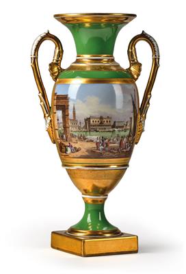“Veduta di Venezia” Vase mit Ansicht des Dogenpalastes und der Piazetta von der gegenüberliegenden Insel, San Giorgio Maggiore, - Möbel und Antiquitäten