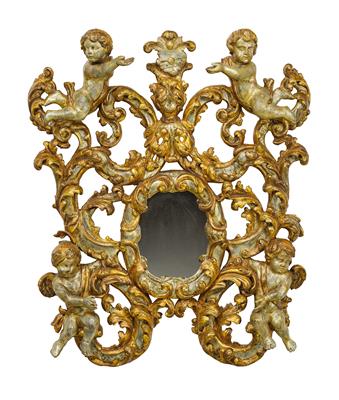 A Baroque Wall Mirror, - Starožitnosti