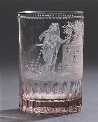 A Beaker with the Allegory of Hope and the Monogram FM, - Antiquariato