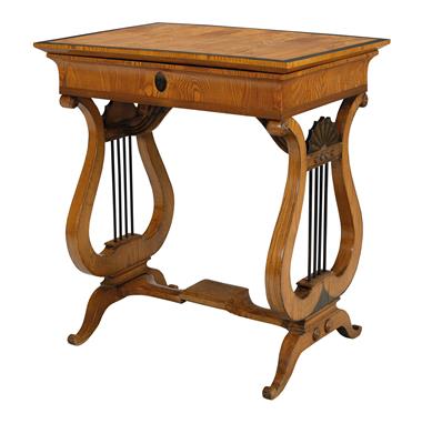 A Biedermeier Sewing Table, - Works of Art