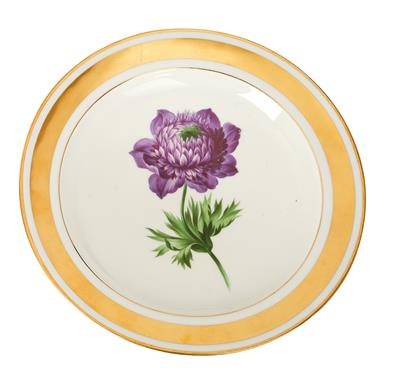 Botanischer Teller “Anemone”, - Möbel und Antiquitäten