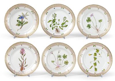 Flora Danica Bread Plates, - Works of Art