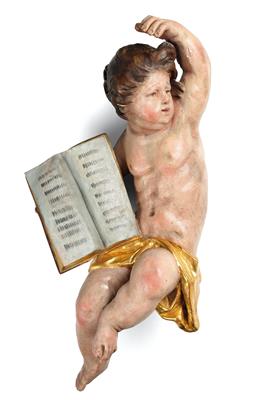A Large Baroque Putto with Book, - Antiquariato