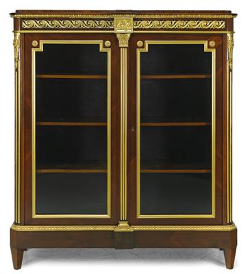 A Half-Height Bookcase in Louis XVI Style, - Works of Art