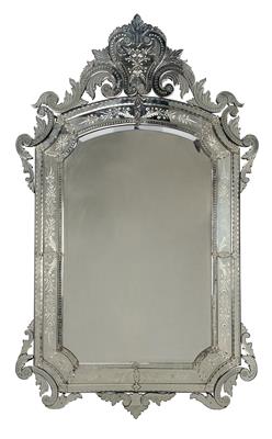 An Imposing Salon Mirror, - Works of Art