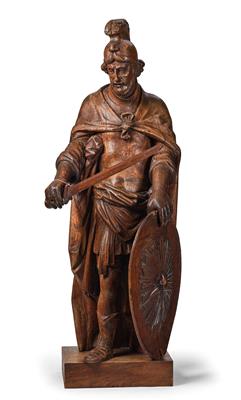 Römischer Soldat mit Schwert und Schild, - Möbel und Antiquitäten