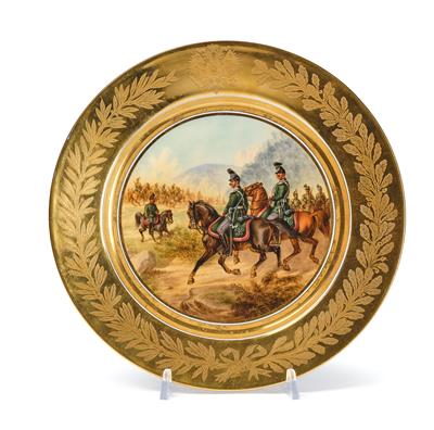 A Russian Military Plate 1883, - Antiquariato