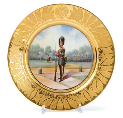 A Russian Military Plate 1893 and 1909, - Works of Art