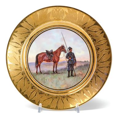A Russian Military Plate 1893 and 1912, - Works of Art