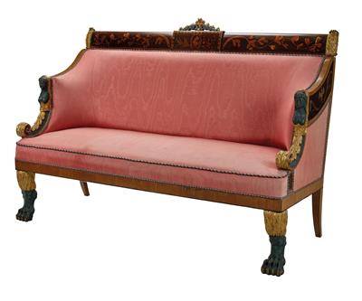 A Late Empire Settee, - Works of Art