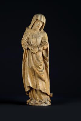 Spätgotische trauernde Maria, - Möbel und Antiquitäten