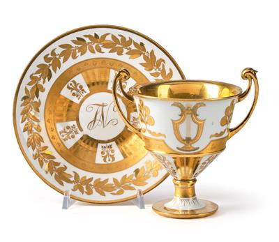 A Centerpiece with Presentoir as “Victory Cup”, - Starožitnosti