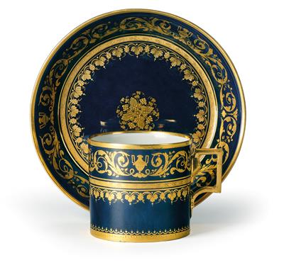 A Cup with Saucer, - Works of Art