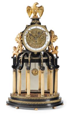 Wiener Empire Kommodenuhr mit Automat - Möbel und Antiquitäten