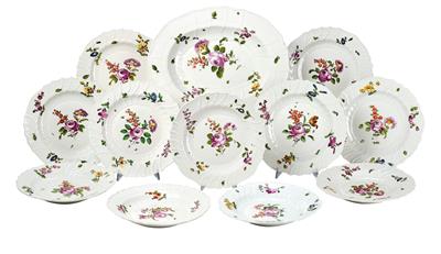 Plates and 1 Oval Platter from Vienna, - Antiquariato