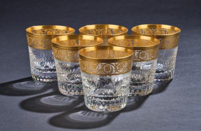 6 Whiskey Glasses, “Thistle” Model, by Saint-Louis, - Štýrska Sbírka I