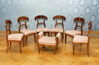 A Set of 6 Biedermeier Chairs, - A Styrian Collection I