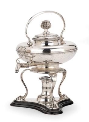 A Biedermeier Hot Water Kettle with Rechaud from Vienna, - A Styrian Collection I