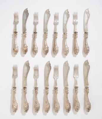 A Fish Cutlery Set for 8 Persons from Germany, by Wilkens, - A Styrian Collection II