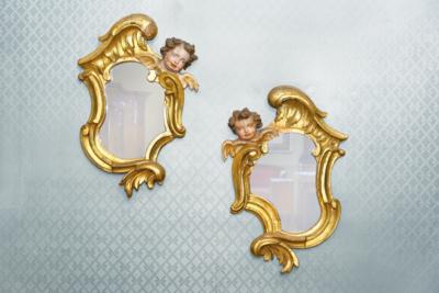 A Pair of Wall Mirrors with Angel’s Heads, - A Styrian Collection II