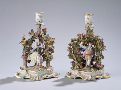 A Pair of Chamber Sticks, Meissen, Second Half of the 19th Century, - A Styrian Collection II