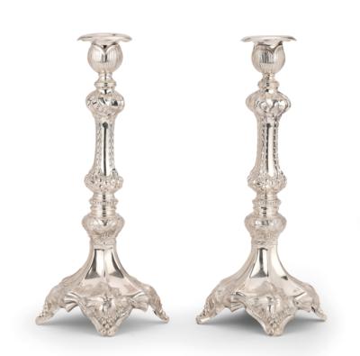 A Pair of Candleholders from Vienna, - A Styrian Collection II
