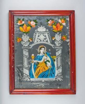 A Mirror with Reverse Glass Painting, - A Styrian Collection II