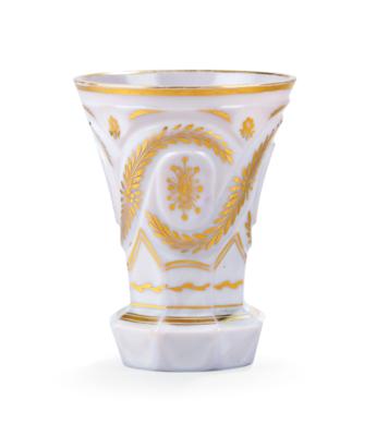 An ‘Agatin’ Beaker, Buquoy’sche Hütte, Georgenthal or Silberberg c. 1835/40, - A Viennese Collection