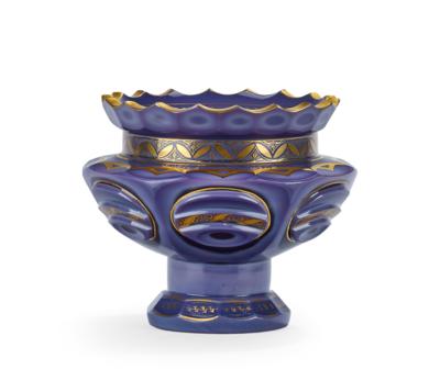An ‘Agatin’ Footed Vase, Buquoy’sche Hütte, Georgenthal or Silberberg c. 1835, - A Viennese Collection
