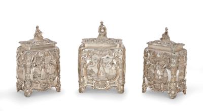 Three Biedermeier Tea Caddies in Chinese Style, from Vienna, - A Viennese Collection