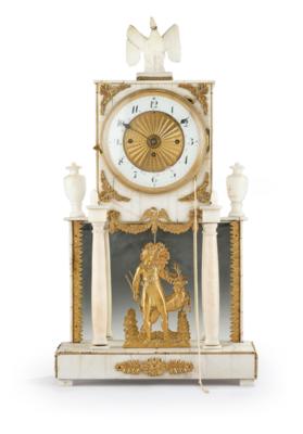 An Empire Alabaster Commode Clock, - Vídeňská Sbírka