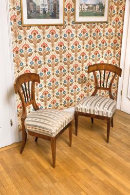 A Fine Pair of Biedermeier Chairs, - A Viennese Collection
