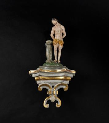 Kleinplastik Christus an der Geisselsäule, - Eine Wiener Sammlung