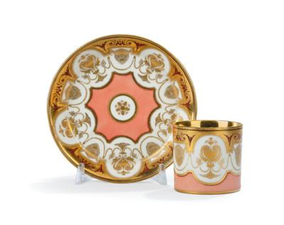 A Kothgasser Design Cup with Saucer, Imperial Manufactory, Vienna 1806, - A Viennese Collection