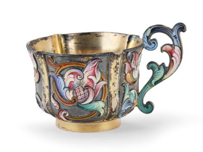 A Cloisonné Vodka Cup from Moscow, - A Viennese Collection