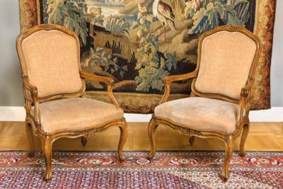 A Pair of Baroque Armchairs, - A Viennese Collection